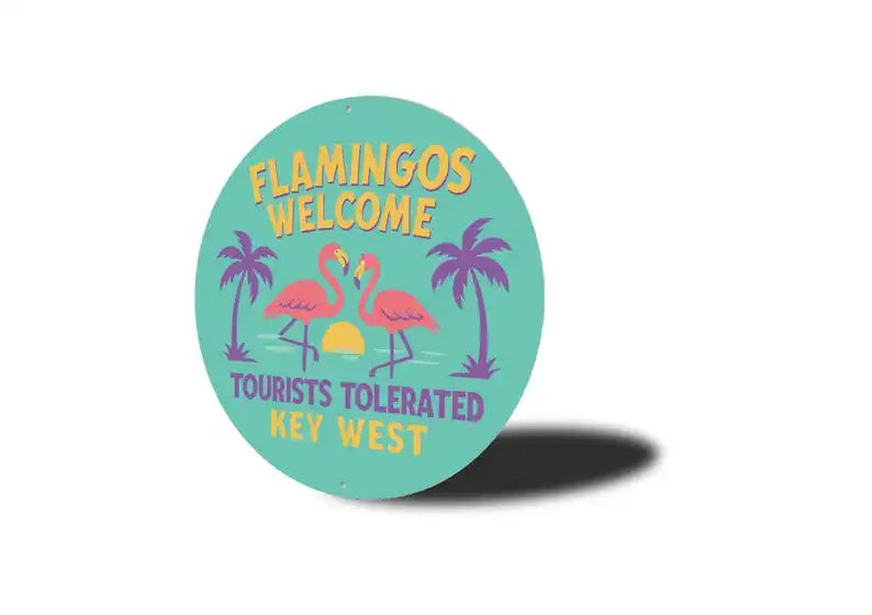 Flamingo Welcome Sign Key West Decor