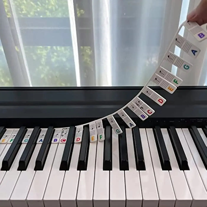 88 / 61 Key Piano Keyboard Stickers For Learning Notes Beginner Guide