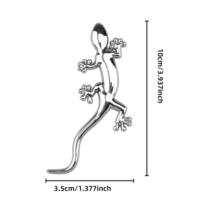 3D Metal Gecko Badge Emblem Sticker For Cars Reflective Decal Auto Accessory