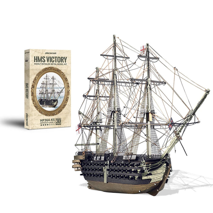 3D Metal Hms Victory Ship Model Puzzle Set For Adult Brain Teasers