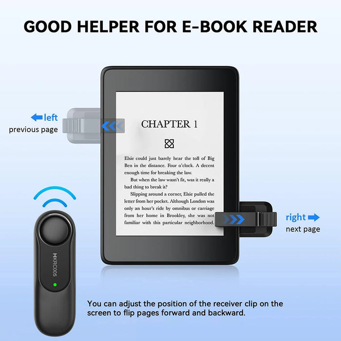 Remote Control Page Turner Camera Camcorder Hands Free Reading Camera Video Record Remote Control Extender For Kindle Paperwhite