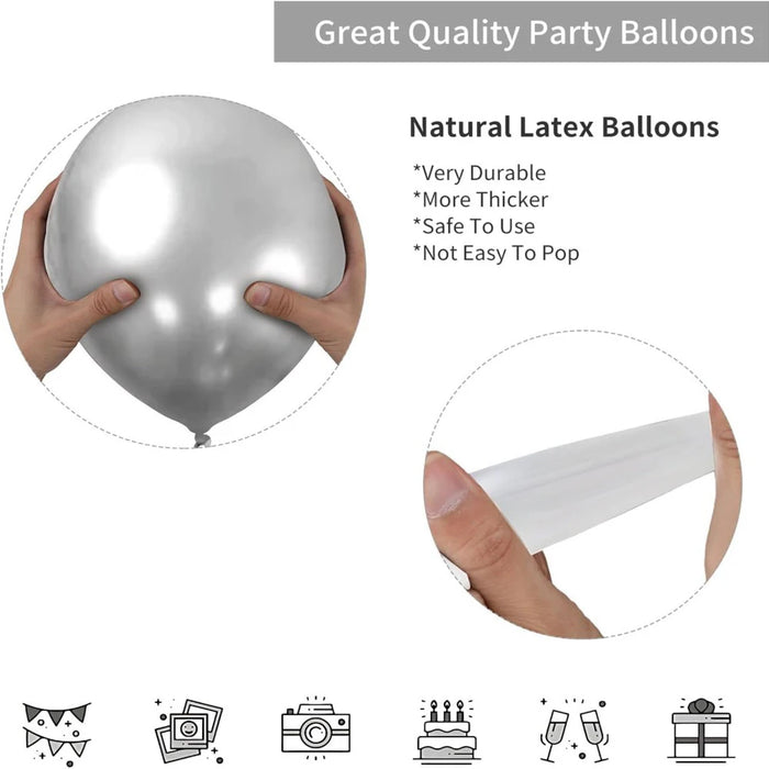 122Pcs Silver And White Snowflake Balloon Arch Set-Perfect For Birthday Parties Weddings And Winter Snowflake Themed Decorations