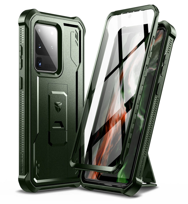 For Samsung Galaxy S20 Ultra Full-Body Dual Layer Armor Shockproof Rugged Bumper Case With Built-In Screen Protector