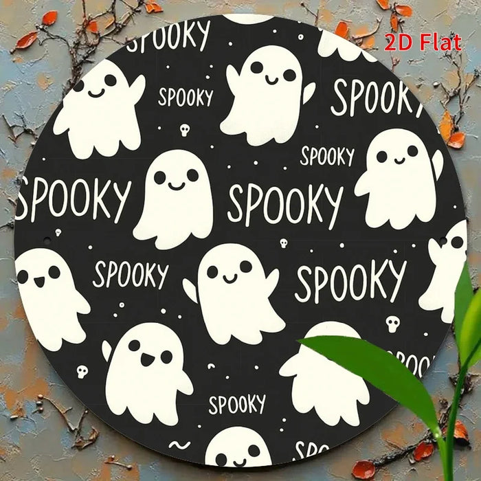 Retro Round Iron Sign Cute Pattern For Home Decor