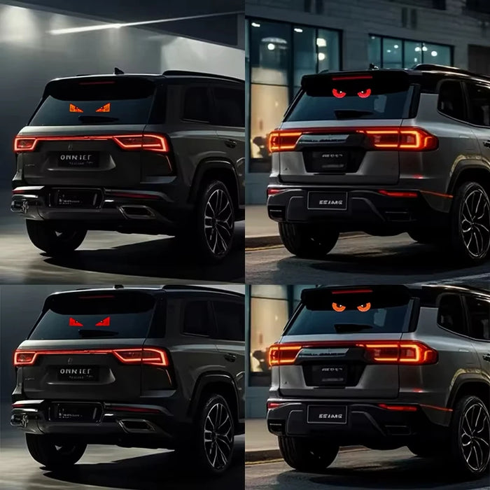 2Pcs Car Devil'S Eye Strobe Light Usb Decorative Atmosphere Lamp