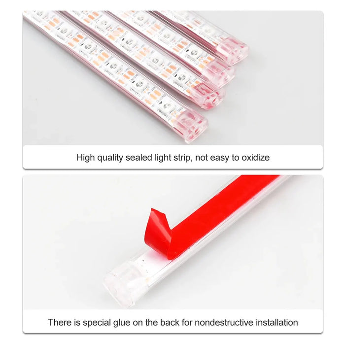 Music Control Rgb Car Interior Foot Lights Usb Led Kit