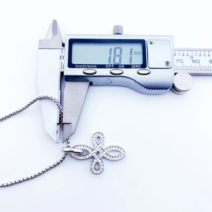 925 Sterling Silver Love Knot Pendant Summer Accessory For Women