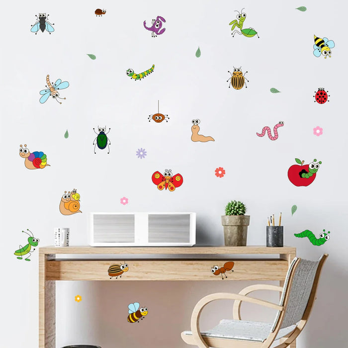 3 Piece Insect Wall Decals For Kids Room Decor