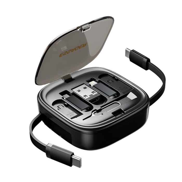 Usb C To Tpye C Cable Pd 60W To Micro Lightning Fast Charging Data Travel Multi Functional Cord With Holder Storage Box