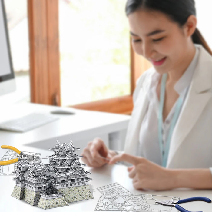 3D Puzzle Building Kit For Notre Dame & Himeji Jo Diy Metal House Toy