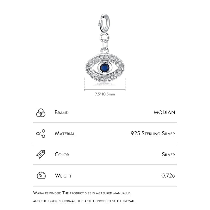 925 Sterling Silver Blue Zirconia Pendant For Womendiy Bracelet & Necklace Charms