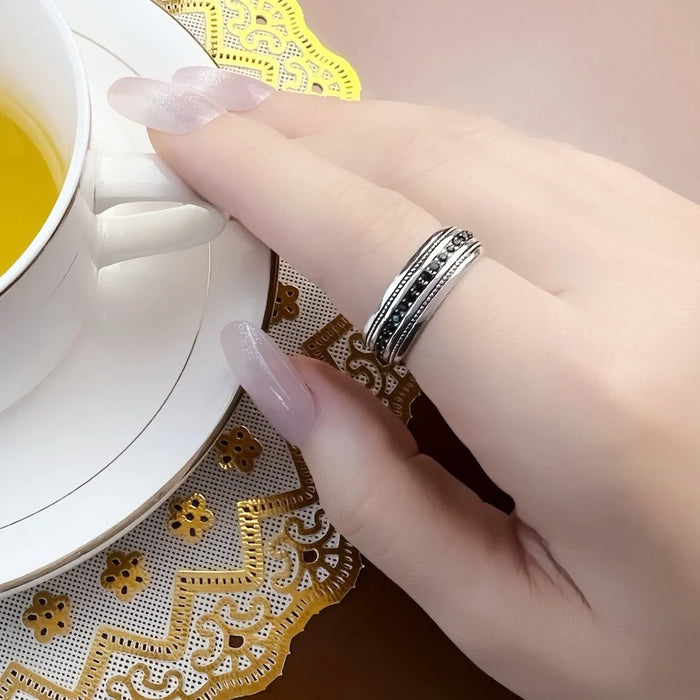 925 Sterling Silver Vintage Cz Lane Ring Men & Women Fine Jewelry