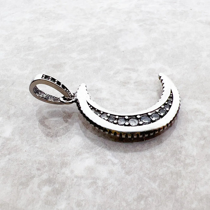 925 Sterling Silver Bohemian Moon Pendant Royalty Collection