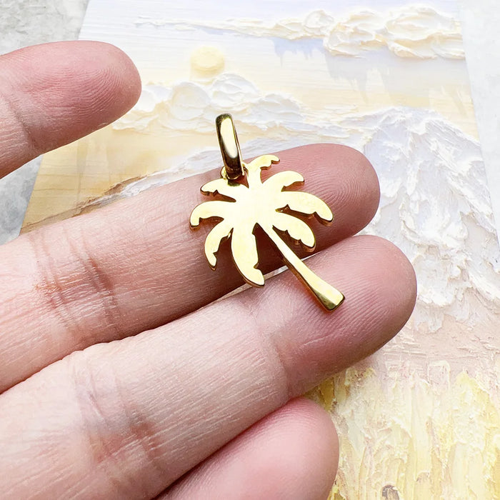 925 Sterling Silver Coconut Tree Pendant Fashion Jewelry For Men & Women