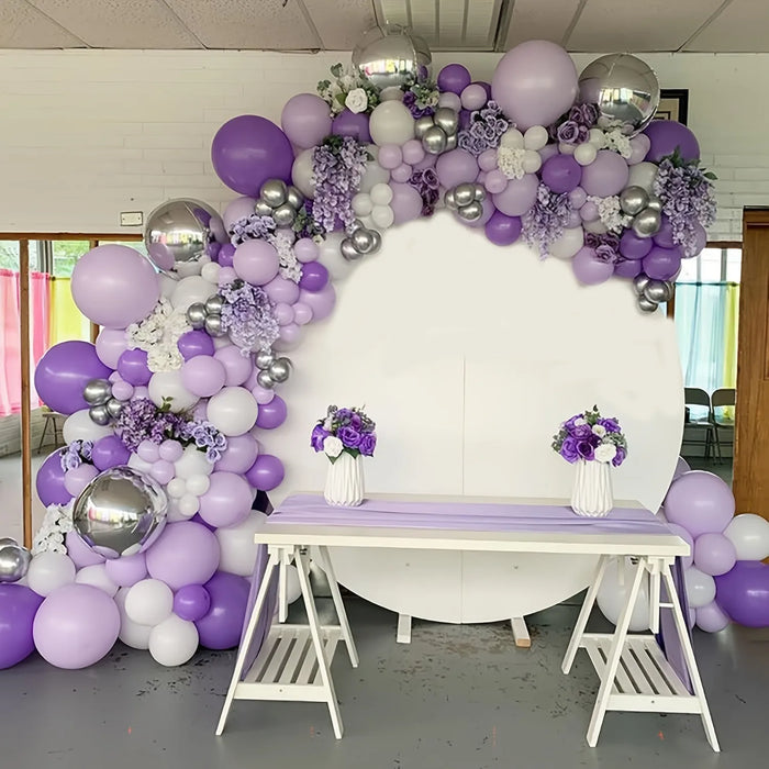 147Pcs Purple Lavender Butterfly Balloon Arch Kit With Purple Butterfly Foil Balloons For Birthdays Weddings Anniversaries