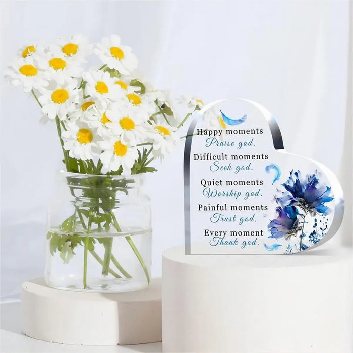 Christian Scripture Acrylic Desktop Decoration Inspirational Gift For Women