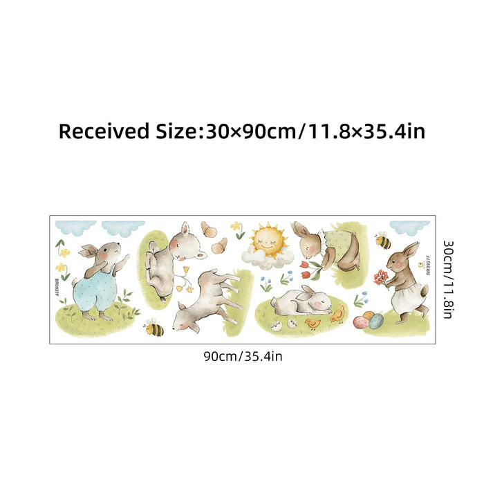 Adorable Rabbit Wall Decals For Kids Room Decor