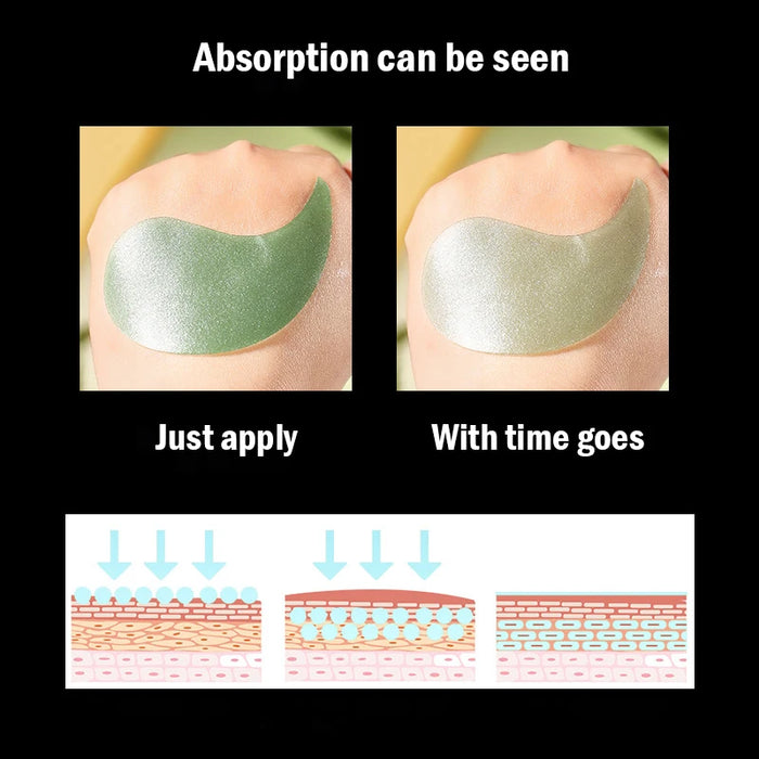 60 Piece Seaweed Gold Collagen Eye Mask For Dark Circles & Bags