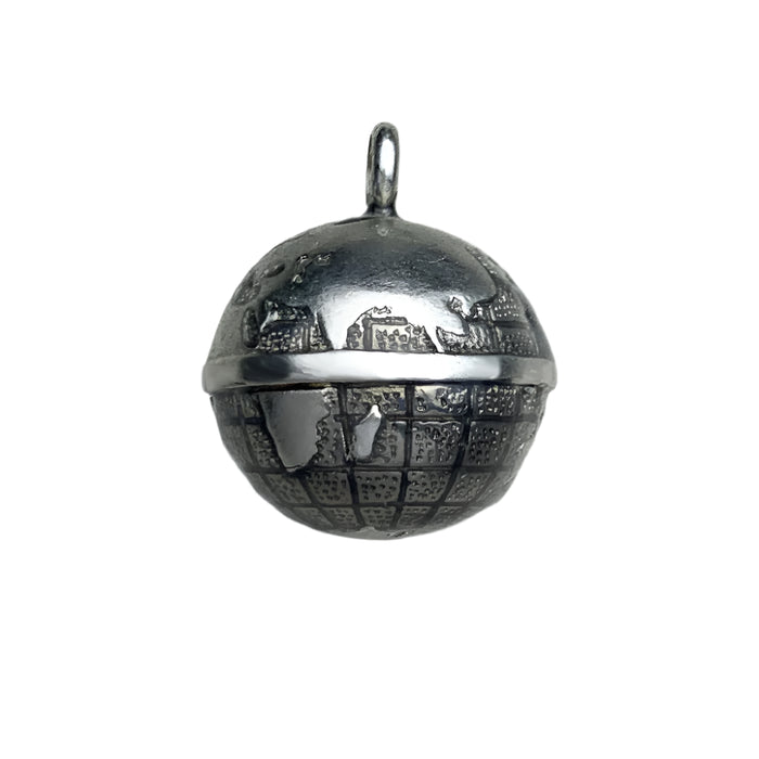 925 Sterling Silver Gray Globe Pendant Fashion Necklace For Men & Women