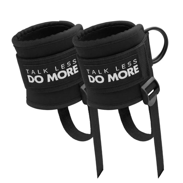 Double D Ring Ankle Straps For Cable Machines Padded Fitness Cuffs For Gym Leg Extensions