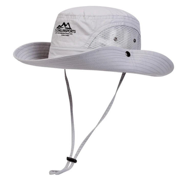 Quick Drying Mountain Print Bucket Hat For Men Breathable & Sun Protective