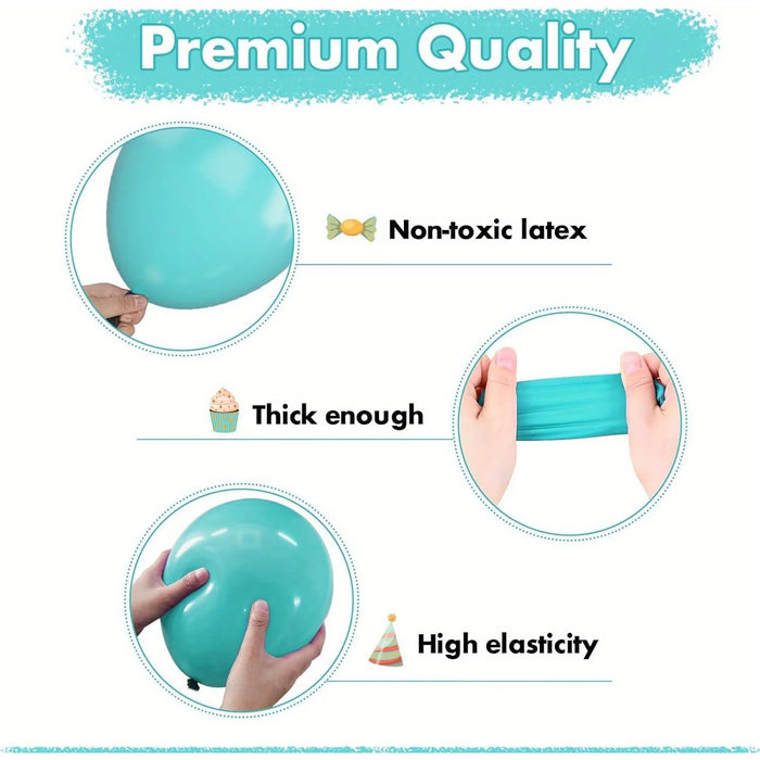 137Pcs Tropical Sea Theme Balloon Garland Arch Set For Birthday Party Indoor Background Wall Activities Celebration Party