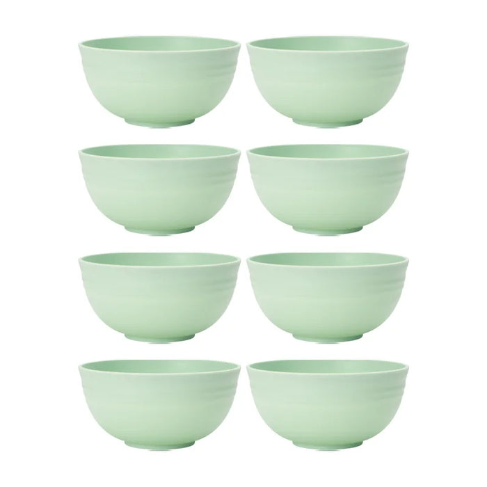 4 / 6 / 8 Piece Reusable Light Green Cereal Bowls Perfect For Camping
