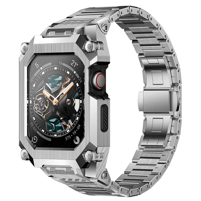 For Apple Watch 9 / 8 / 7 / 6 / 5 / 4 / Se2 / Se 45 / 44Mm Ub Steel Series Stainless Steel Metal Rugged Protective Case