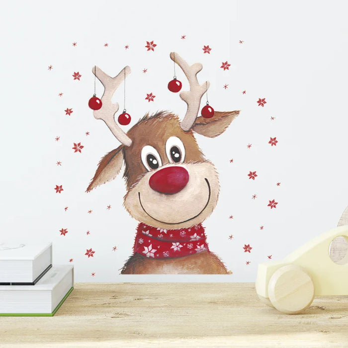 Charming Reindeer Wall Stickers For Festive Home Decor
