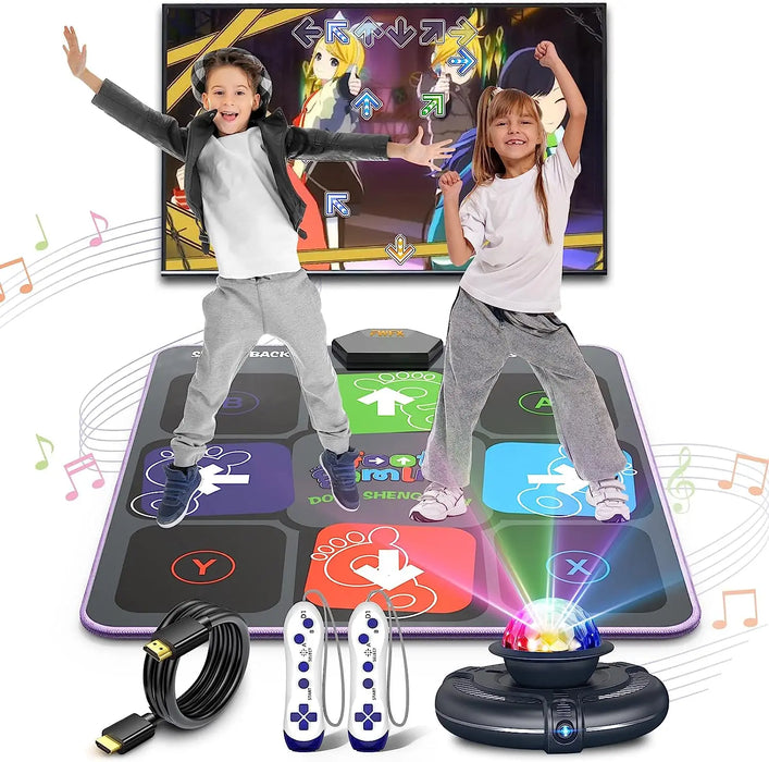 Wireless Dance Mat For Tv / Pc Anti Slip Fitness Music Game Double Controller Foldable