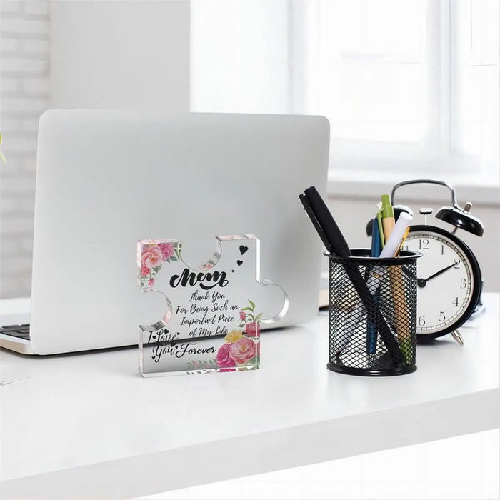 Daughter's Rose Flower Desk Decoration For Mom's Birthday