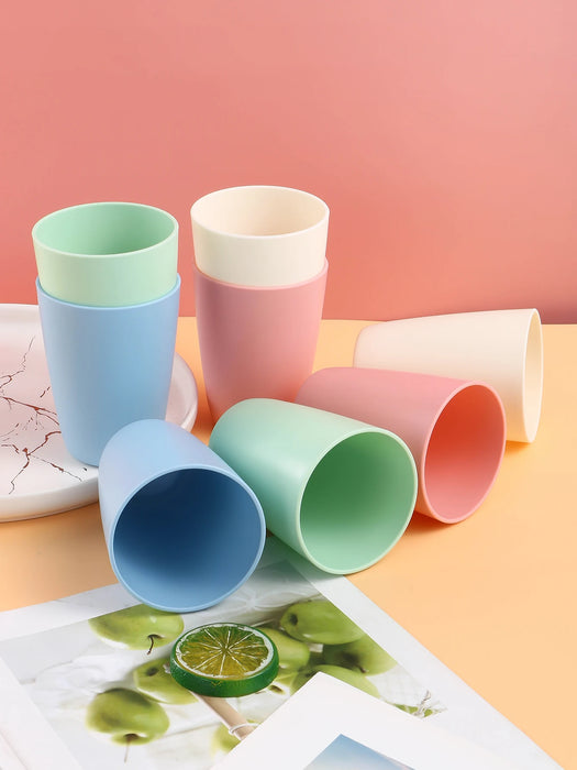 4 / 11 Piece Colourful Reusable Plastic Cups Perfect For Camping & Picnics Easy To Clean & Dishwasher Safe