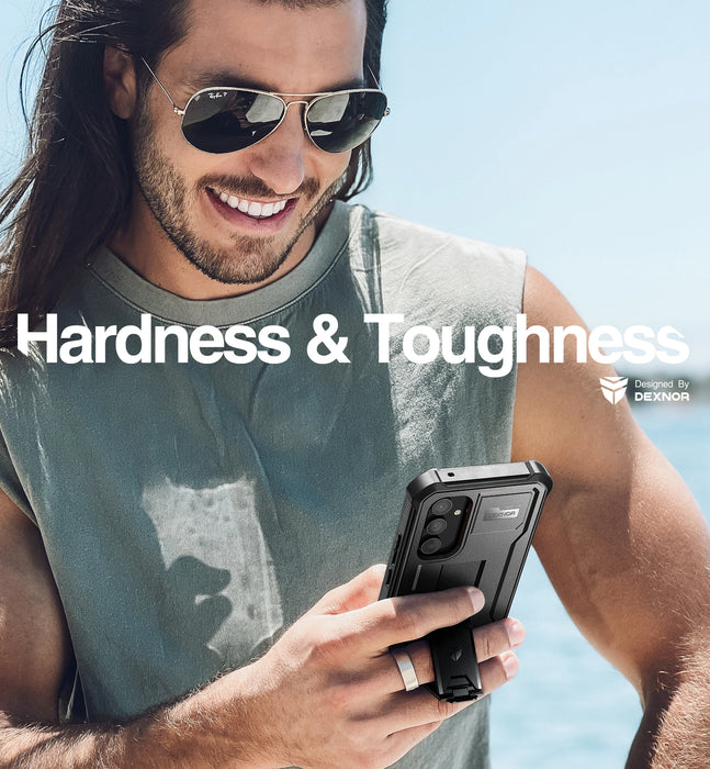 For Samsung Galaxy A54 5G 2023 Full-Body Rugged Holster & Kickstand Shockproof Case With Built-In Screen Protector