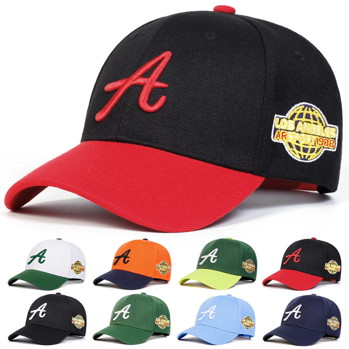 Embroidered A Letter Baseball Cap Adjustable Sun Hat