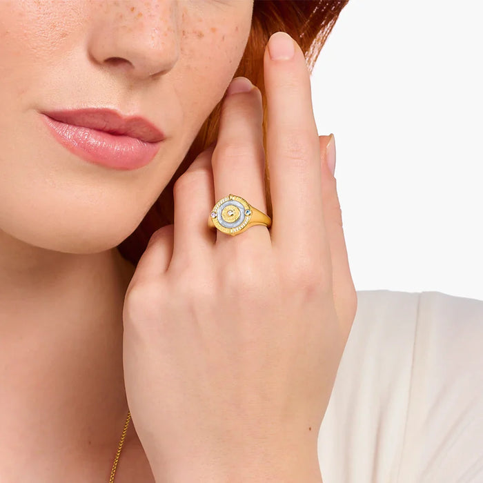 925 Sterling Silver Sun Signet Ring Autumn Boho Unisex Jewelry