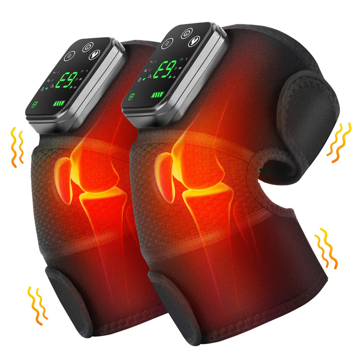 3 In 1 Heated Knee Massager For Joint Pain Relief Rechargeable Vibration Arthritis Support