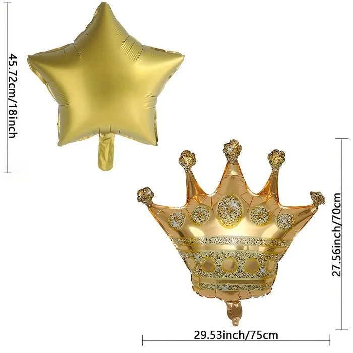 141Pcs Golden Crown Party Balloon Garland Arch Set Party Celebration Scene Home Decoration Party Decoration Supplies