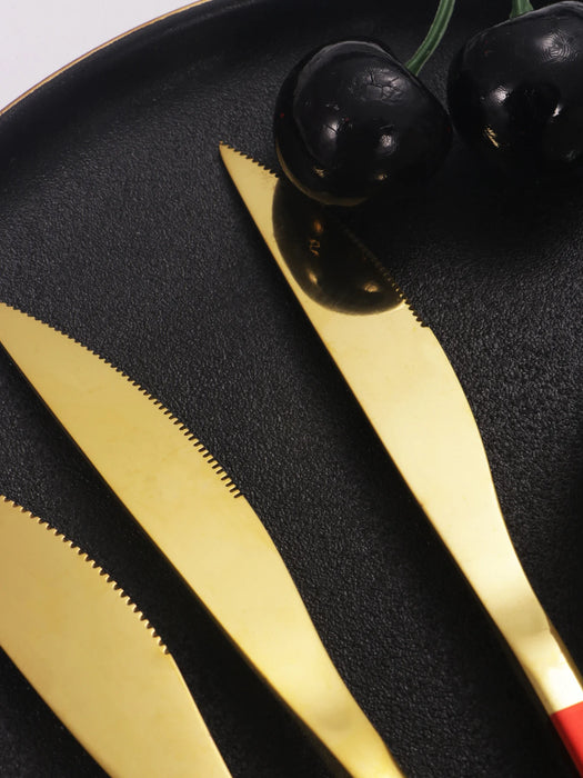 4 Piece Portable Cutlery Set With Box Knife Fork Spoon Chopsticks