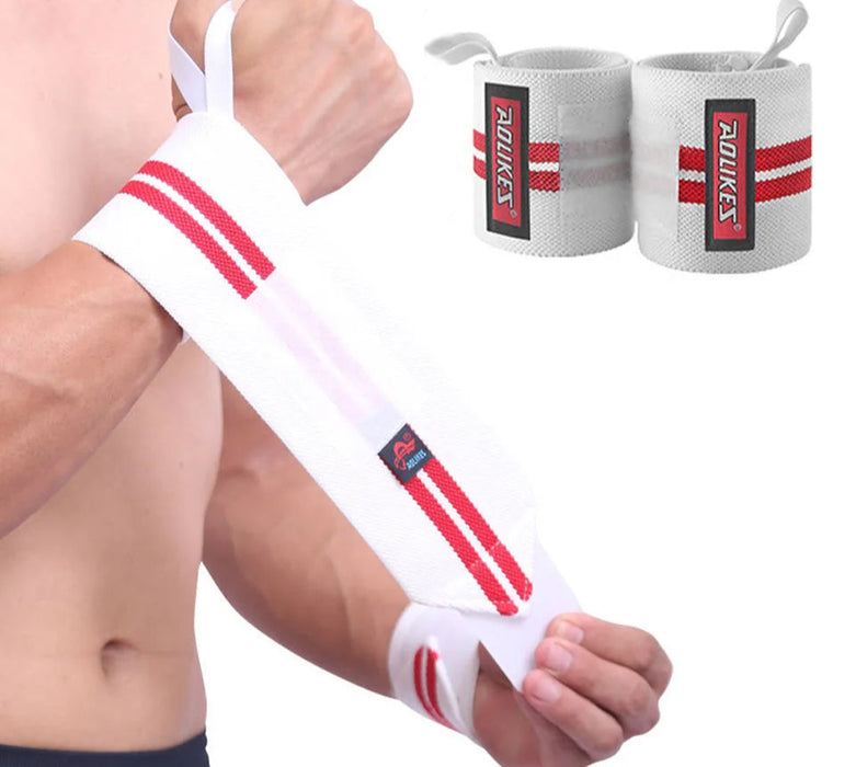 Pair of Weightlifting Wrist Wraps Gym Straps For Powerlifting & Strength Training