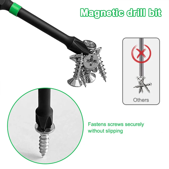 Ph2 Magnetic Cross Impact Screwdriver Bit Set High Hardness Non Slip