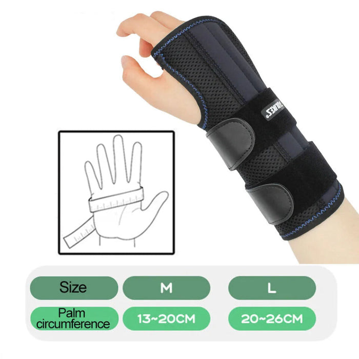 Adjustable Carpal Tunnel Wrist Brace Night Support With 3 Stays