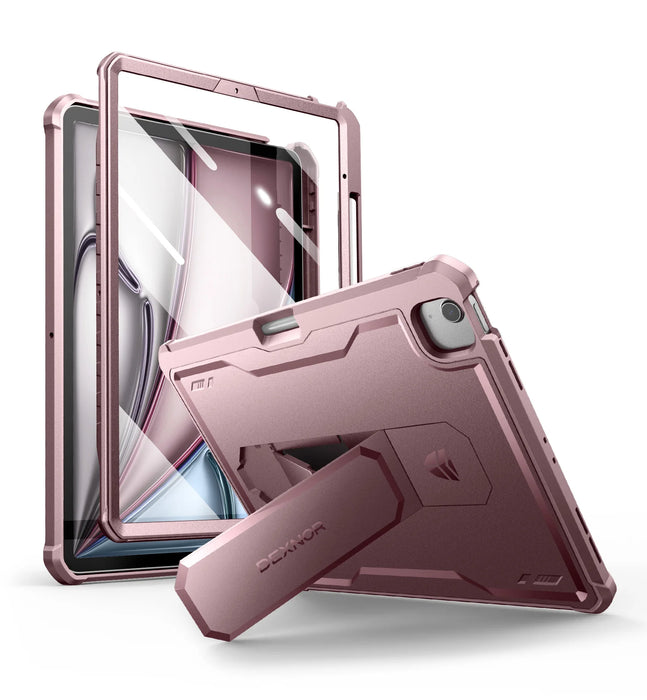 For Ipad Air 13 Inch 2024 Heavy Duty Shockproof Full Body Protective Case With Built-In Screen Protector Kickstand