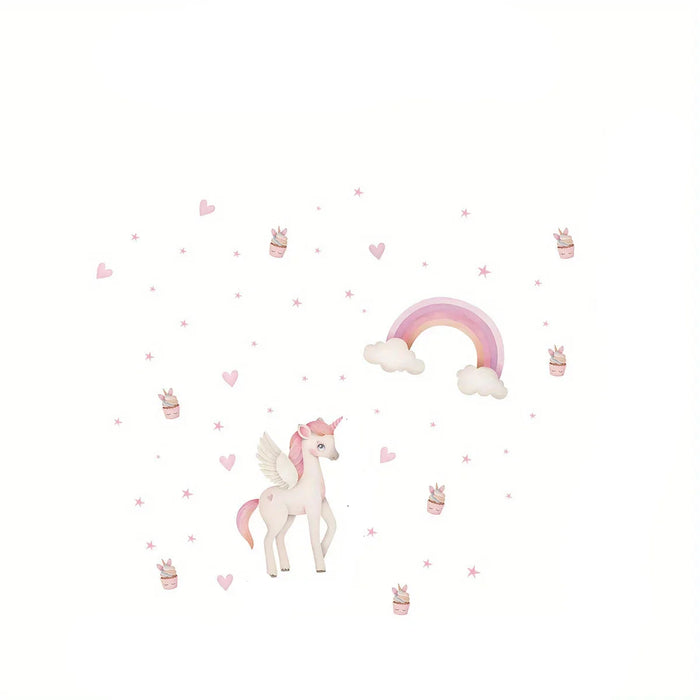 Adorable Unicorn Rainbow Wall Stickers For Bedroom Decor