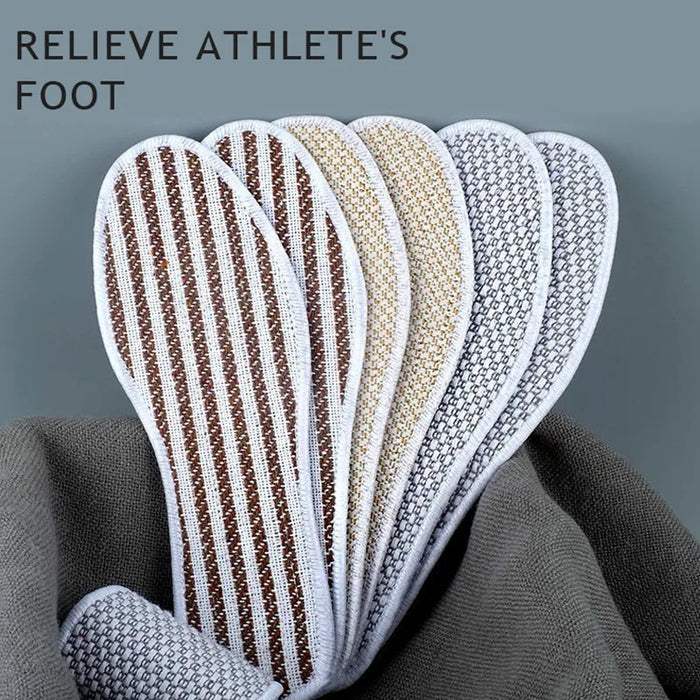 3 Pairs Cotton Linen Insoles Breathable & Comfortable
