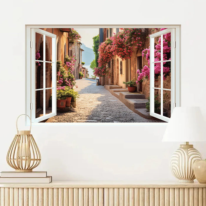 Kids Room Wall Stickers Pvc Removable Window View Imitation Window Bedroom Decor