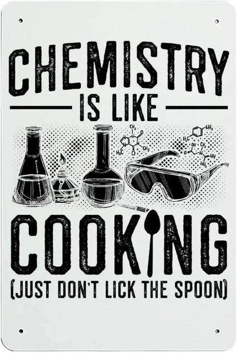 Retro Chemistry Kitchen Sign Tin Plaque For Office Or Bar