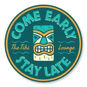 Beach Tiki Show Sign Metal Decor