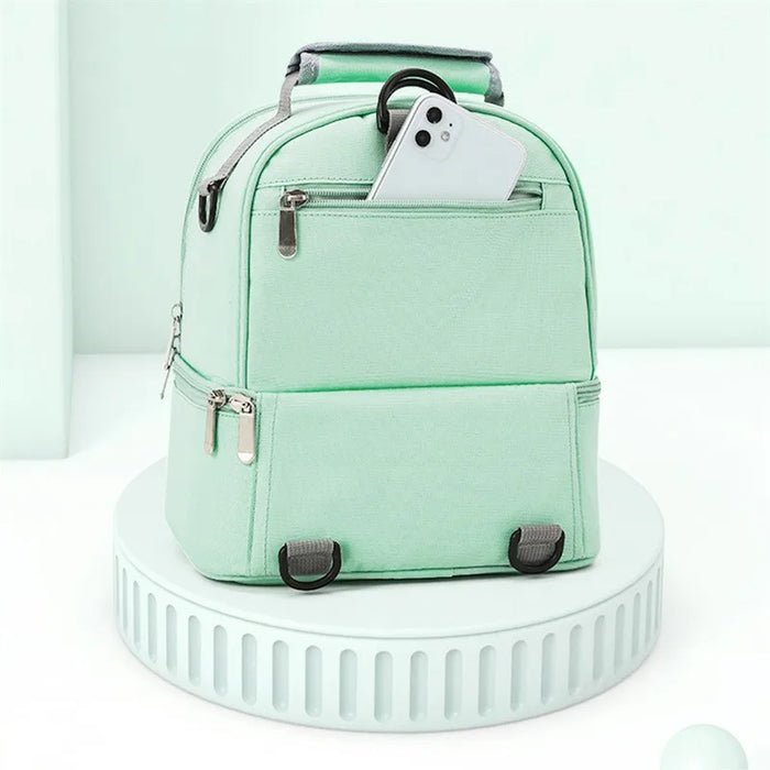 Double Layer Insulated Mommy Bag For Travel & Picnic