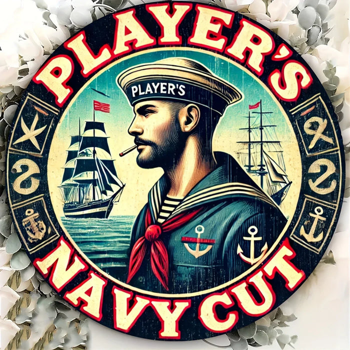 Rustic Nautical Anchor Metal Sign Man Cave Decor