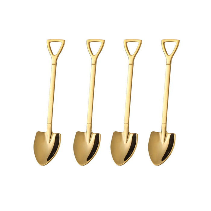 4 Piece Dessert Cutlery Set Spoon Fork Shovel Spork